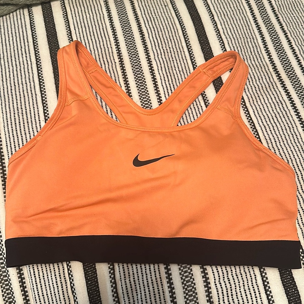 Orange Nike Dri-Fit Sports Bra